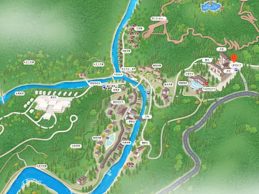 莱山结合景区手绘地图智慧导览和720全景技术，可以让景区更加“动”起来，为游客提供更加身临其境的导览体验。